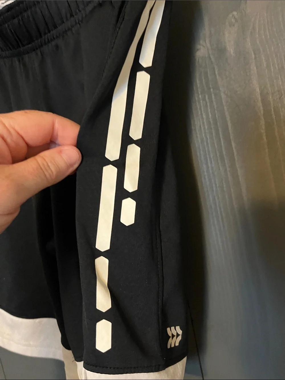all in motion Black and White Girls Athletic Shorts